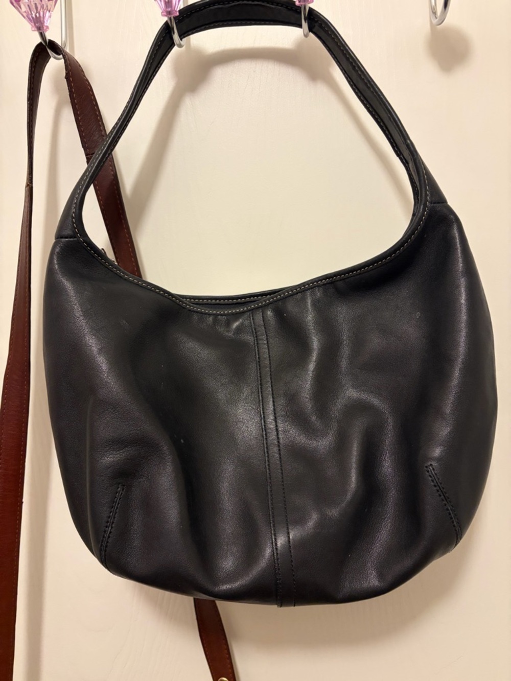 Vintage COACH black Ergo shoulder bag and Brown Legacy Crossbody bag. Set of two - Picture 4 of 9